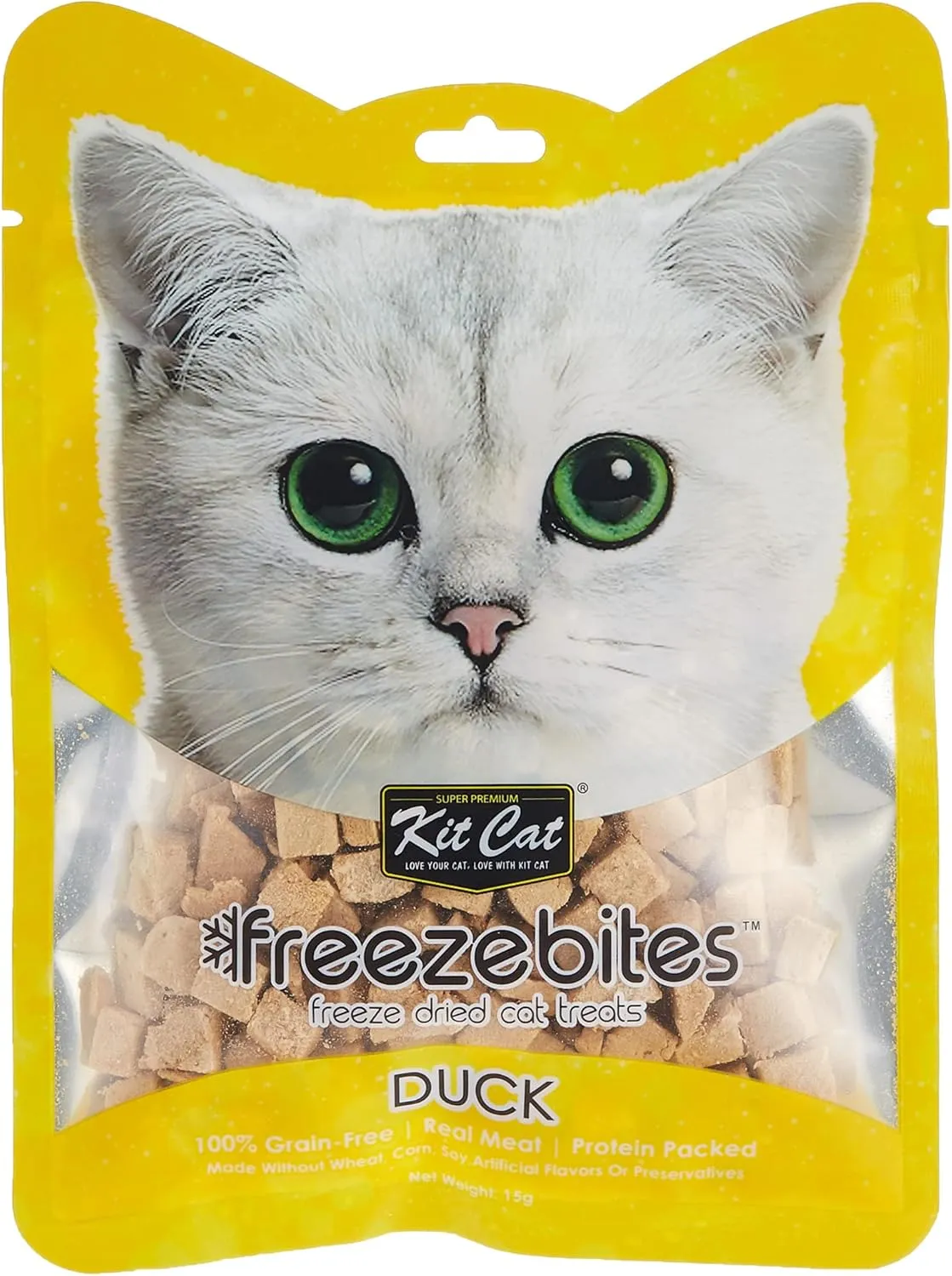 Kit Cat Freezebites Duck Freeze Dried Cat Treats 15gm | petsmart.ae
